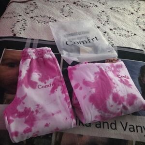 Comfrt Pink Tie-Dye Women's Lounge Set